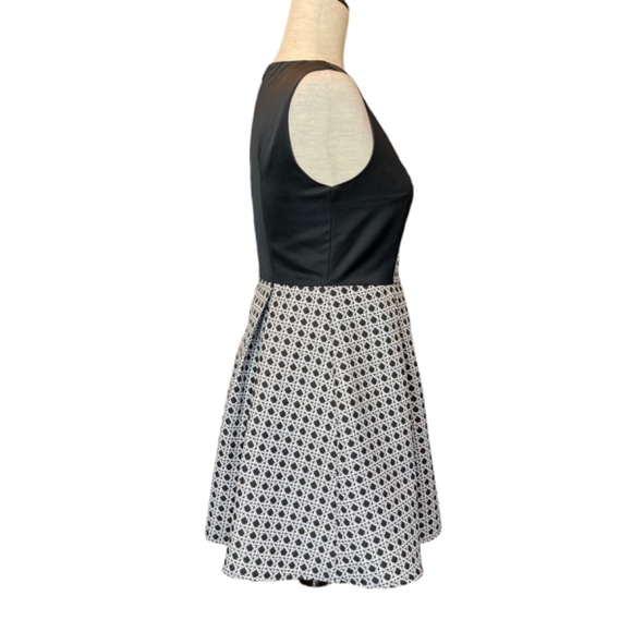 Eruner Satin and Geometric Print Brocade Fit and Flare Dress - Picture 3 of 8